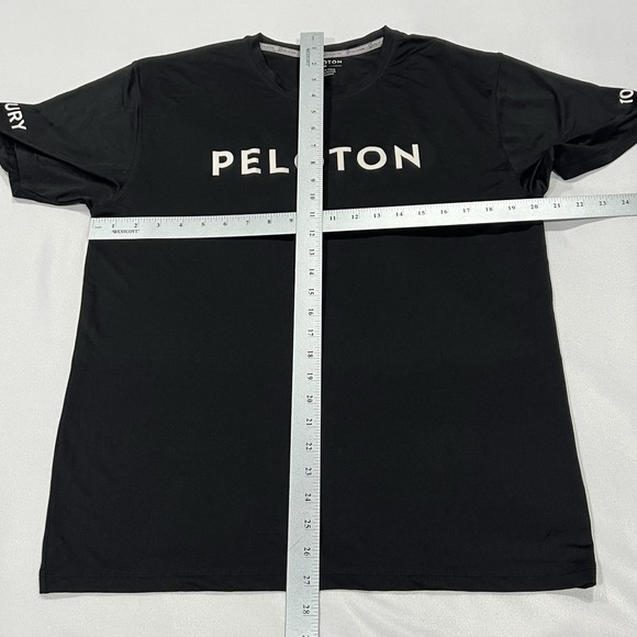 Peloton Shirt Men Black Century 100 Fitness Cycling Performance Gym Train Medium - Picture 5 of 6